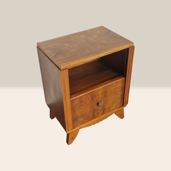 Image 1 of Tavolino in stile Art Déco degli anni '40 - Palissandro con anta scorrevole