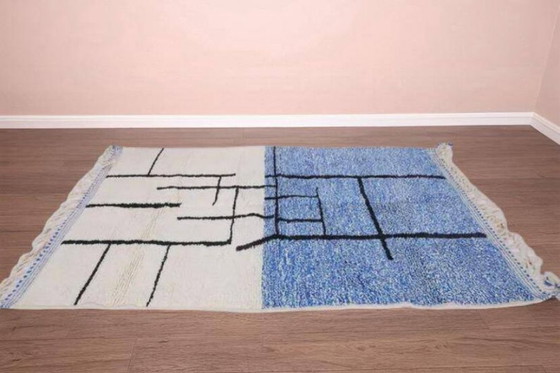 Image 1 of Alfombra bereber marroquí decorada, 200 cm x 300 cm