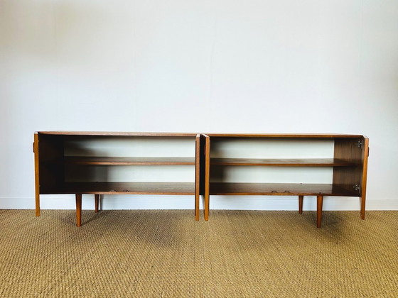 Image 1 of Scandinavian teak sideboard with 4 doors and tapered legs, 1960