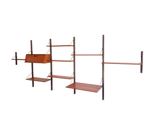 Image 1 of Vintage 5-piece wall system with desk by Louis van Teeffelen