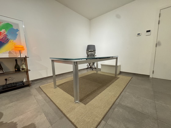 Image 1 of B&B Italia extendable designer dining table, Paolo Piva, glass