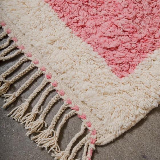 Image 1 of Tappeto Beni Ourain rosa 3x2 m – Berbero in lana annodato a mano, decorazione marocchina