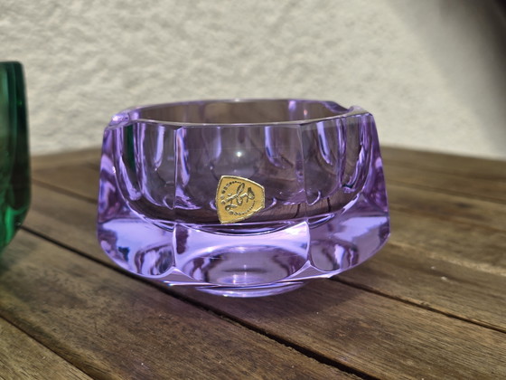 Image 1 of Drie hoogwaardige vintage glasobjecten van Miloslav Klinger voor Železný Brod Sklo (ZBS), Tsjechoslowakije, jaren 60.