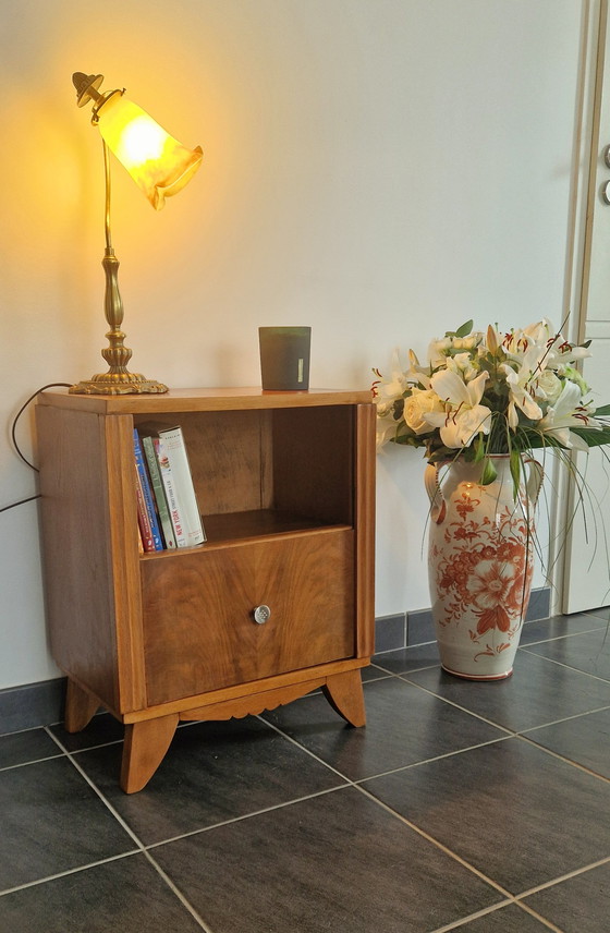 Image 1 of Tavolino in stile Art Déco degli anni '40 - Palissandro con anta scorrevole