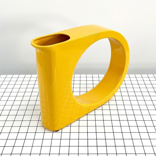 Yellow Vase by Pietro Arosio for Parravicini Ceramiche, 1970s