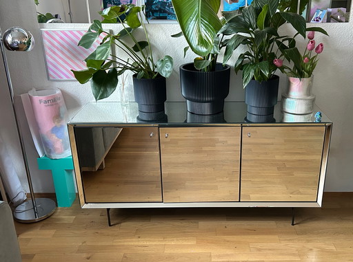 Mirrored silver sideboard/chest of drawers, high-quality design