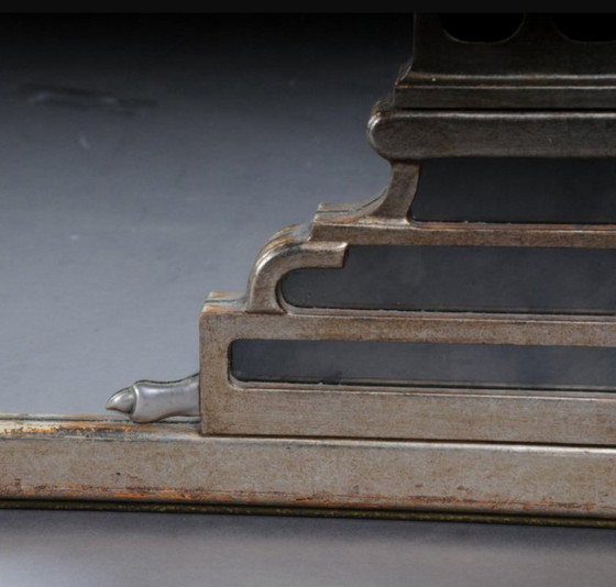 Image 1 of XXL monumental Italian mirror with cranes and columns, 1980