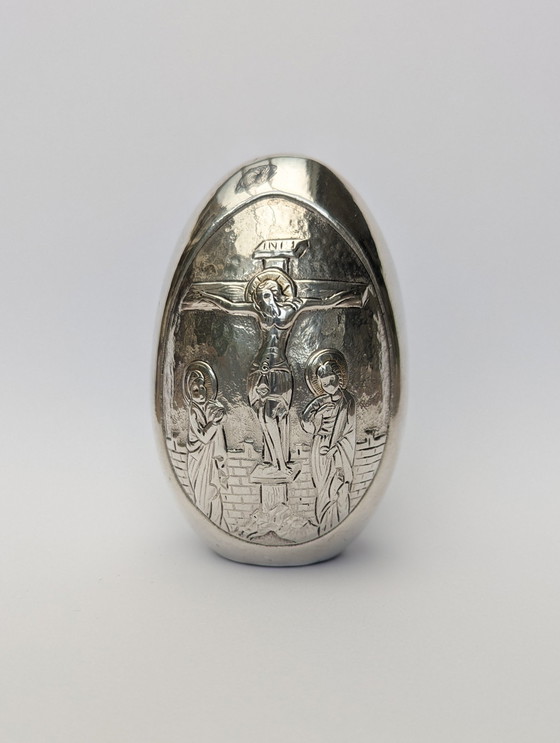 Image 1 of 2 œufs grecs orthodoxes argentés