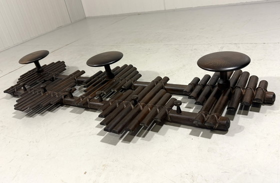 Image 1 of Appendiabiti da parete in rattan anni '70