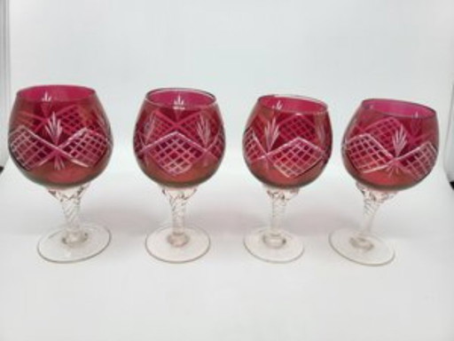 Römer Gläser Rot Stil Saint Louis