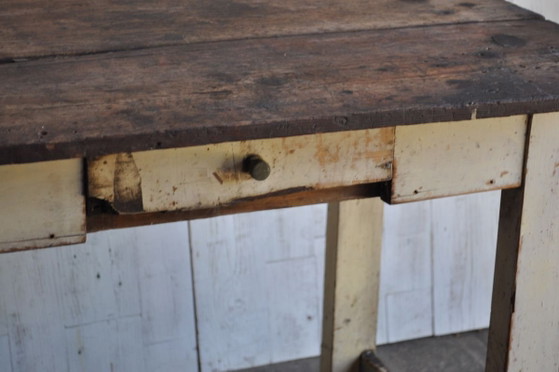 Mesa de cocina antigua húngara de madera – Libros de arte, Rustic (photo 4 of 6)