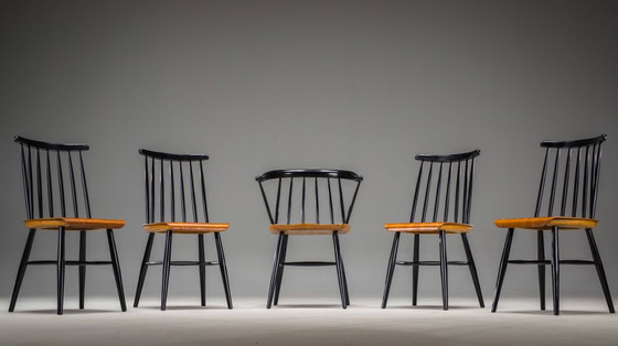 Image 1 of Fanett-Esszimmerstühle, Ilmari Tapiovaara zugeschrieben, 1960er Jahre, 5er-Set