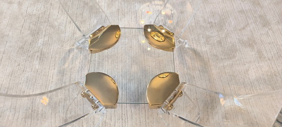 Tavolino da Caffè Lucite & Ottone – Stile Hollywood Regency DLG Charles Hollis Jones – Curvasa Muebles (photo 10 of 18)