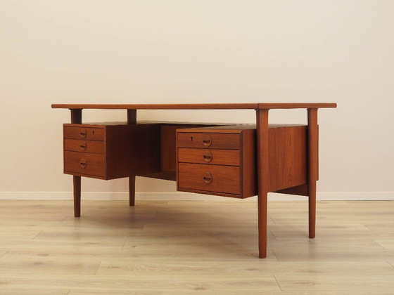 Image 1 of Scrivania in teak, design danese, anni '70, designer: Kai Kristiansen