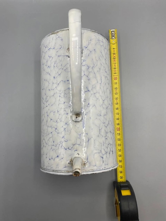 White and Blue Granite Enameled Wall Fountain, 2 Liters – France & Daverkosen, Decorative Objects (photo 5 of 5)