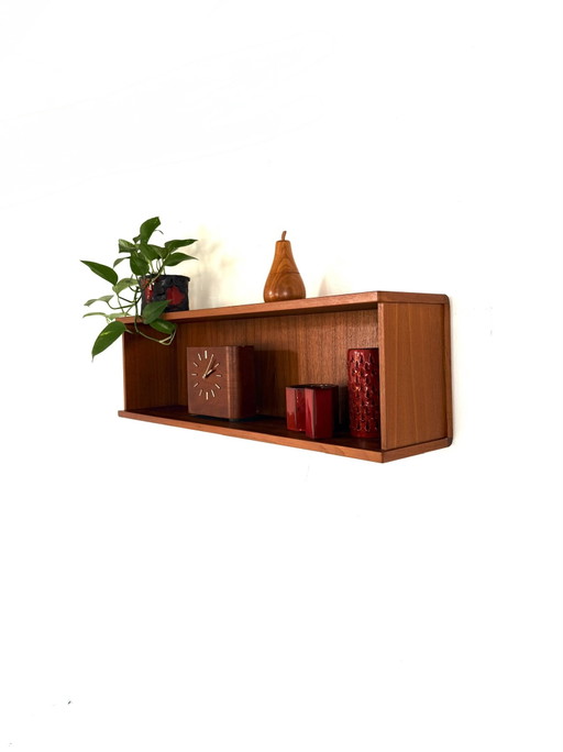 Vintage Teak Wall Shelf, 1960s – wandkast, Wood