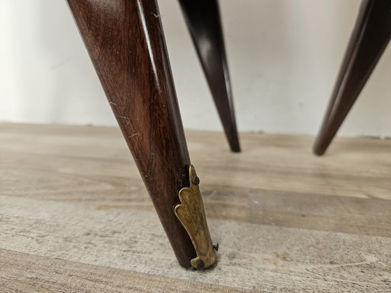 Image 1 of Art Deco nachtkastjes in mahoniehout met veren