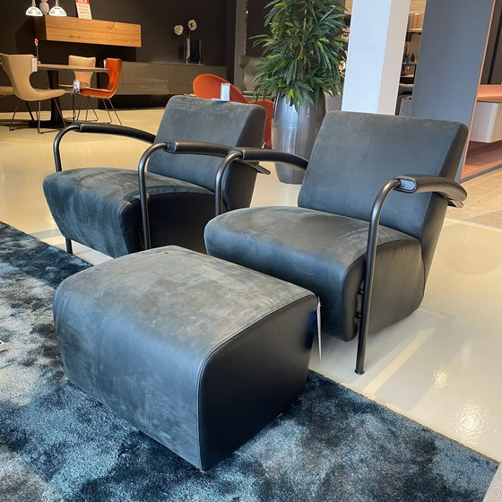 Image 1 of Leolux Scylla Sessel mit Hocker (2er-Set)