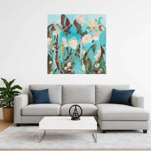 Acrylic painting #Flora 100x100cm – schilderijen tekeningen, Canvas (photo 2 of 15)