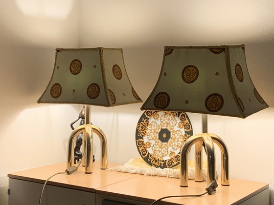 Image 1 of Table lamps with brass lamp base