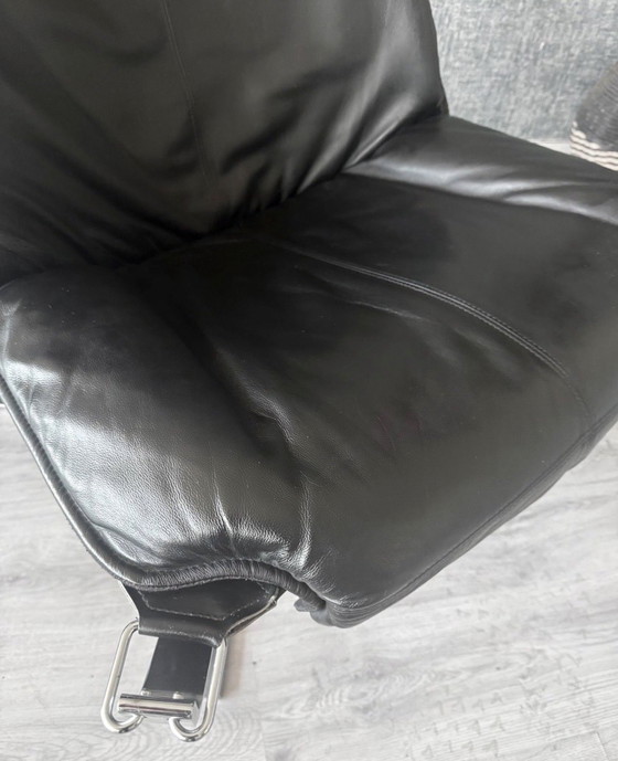 Image 1 of Fauteuil et repose-pieds Vintage Falcon – Sigurd Resell – Chrome