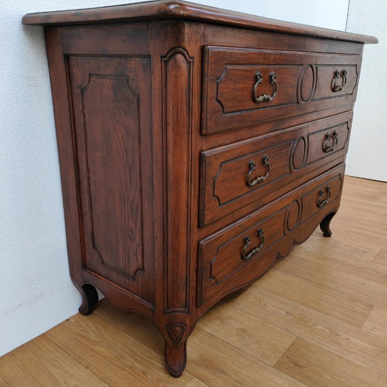 Image 1 of Vintage rustic wooden chest of drawers
