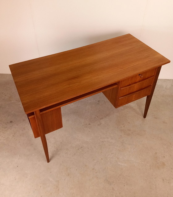 Image 1 of Danish teak desk | Vintage 1960s restored