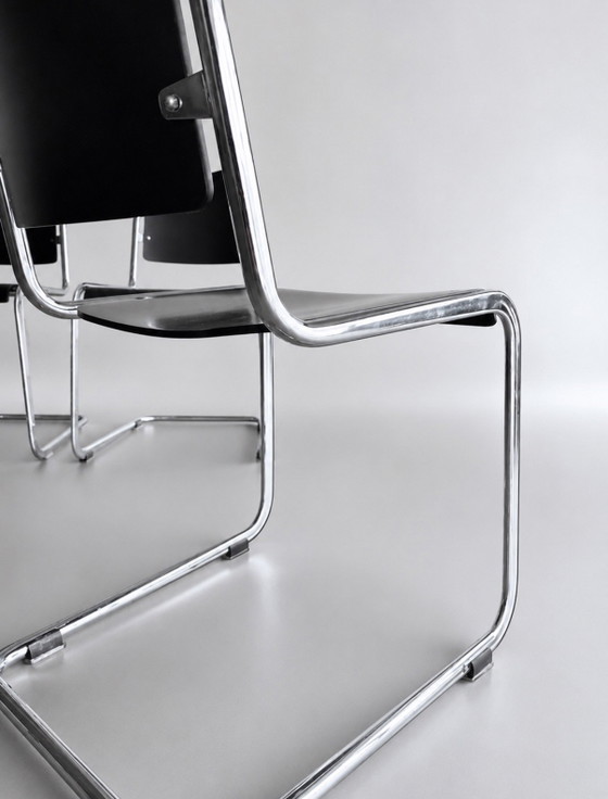 Image 1 of Set of 4 Vintage Tecta B11 Cantilever Chairs, Jean Prouve