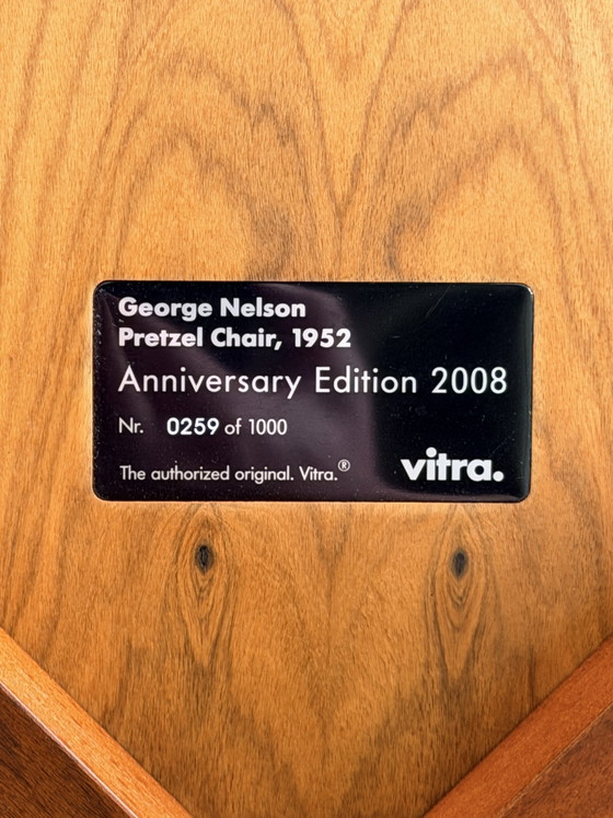 George Nelson Pretzel Chair pour Vitra – Édition Anniversaire Limitée 0259/1000, 2008 (photo 3 of 15)