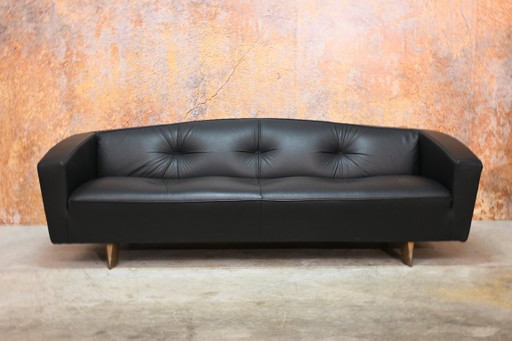 Canapé design Montis Riva en cuir noir en parfait état!