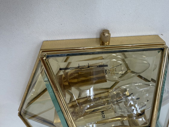 Image 1 of Set di 2 lampade da parete esagonali di Sothis, Italia anni '80