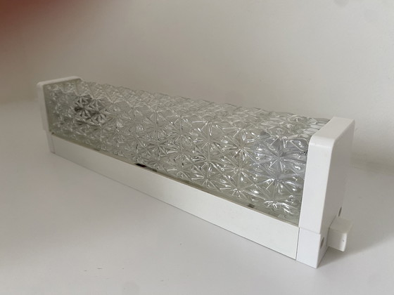 Image 1 of Lampada da parete vintage in cristallo e vetro ghiacciato, 1960