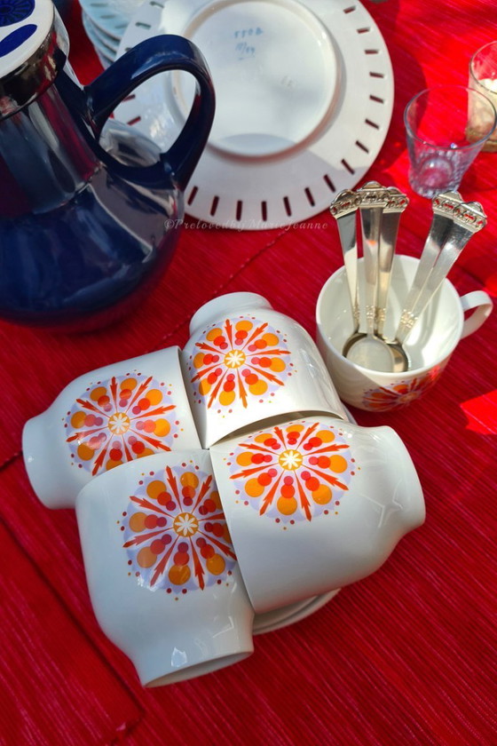 Image 1 of Melitta Germania 5x piatti-tazza in porcellana bianca (10)