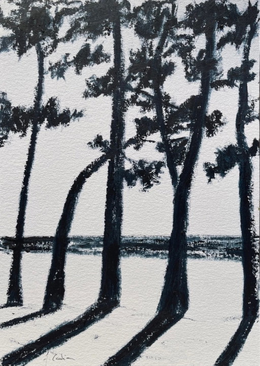 Oil painting stick on 30x21 cm paper
