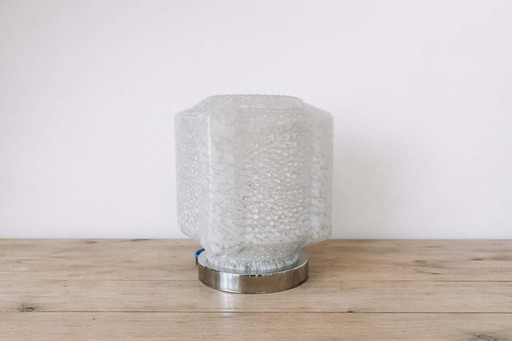 Art Deco table lamp with Clichy glass