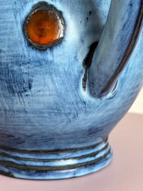 Handmade Vintage Ceramic Jug, Vase, by Guy-Roland Marcy (photo 5 of 11)