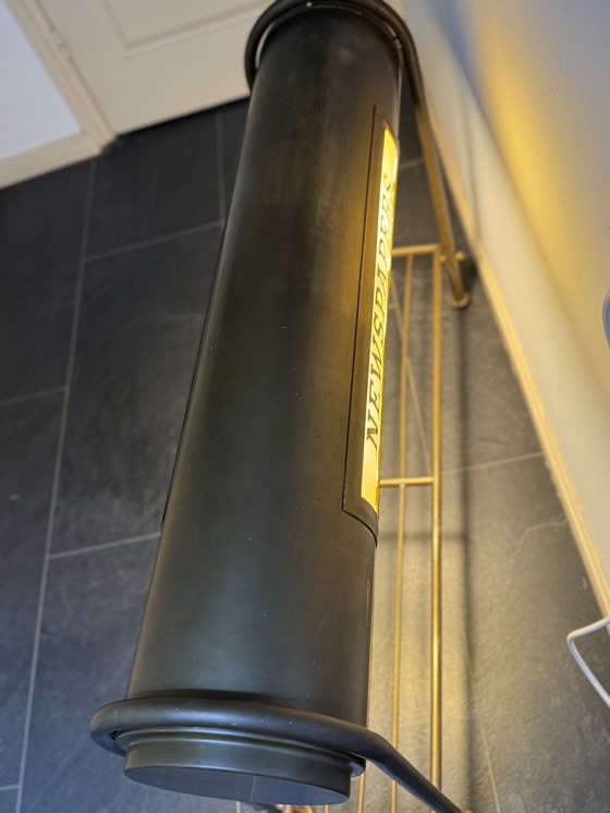 Image 1 of Vintage Hollywood Regency Newspaper Light Stand