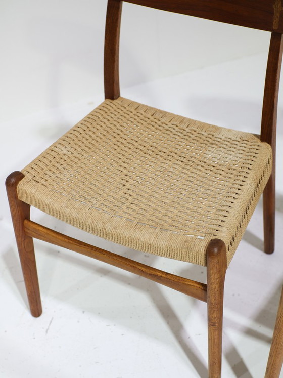 Image 1 of 4x Eetkamerstoelen Hans Wegner CH23 Carl Hansen teak eiken 1950s