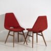 Sedie stile vintage rosso bordeaux (c.1950). Set di 2 pezzi #3 – Sedie da pranzo, Wood (photo 9 of 40)