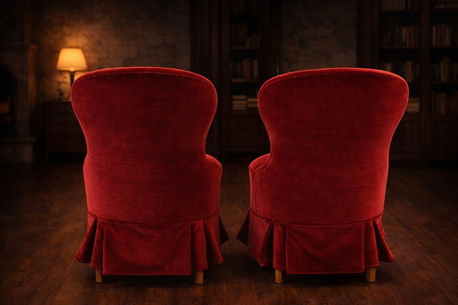 Ein Paar schwedische „Emma“-Sessel – Romantik des frühen 20. Jahrhunderts