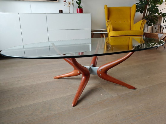 Image 1 of Porada Denuo Salontafel – Italiaans Design – Massief Hout & Glas