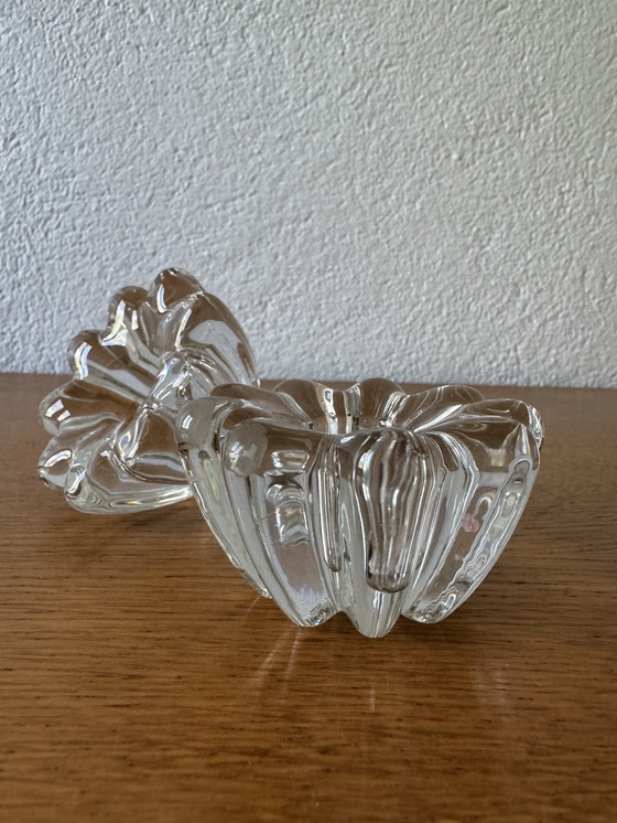 Image 1 of 60's Bloem Kristallen Kaarshouder