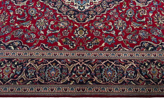 Image 1 of Handgeknüpfter Kashan Kork Orientteppich – 300 x 195 cm – Klassisches Rot & Feinste Handarbeit