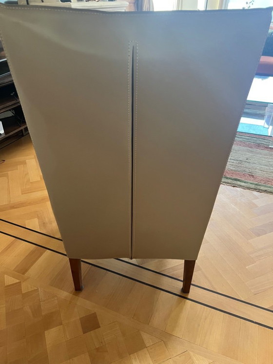 Image 1 of 2x Giorgetti leren leunstoelen