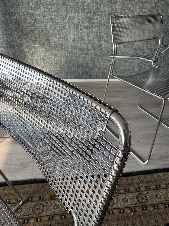 Image 1 of Juego de 3 sillas apilables cromadas "Sultana" de Arrben International, ca 80s