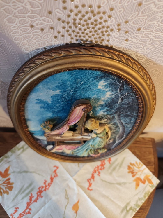 Quadro vintage a rilievo 3D mid-century – Arte, Metallo, Plastica (photo 2 of 6)