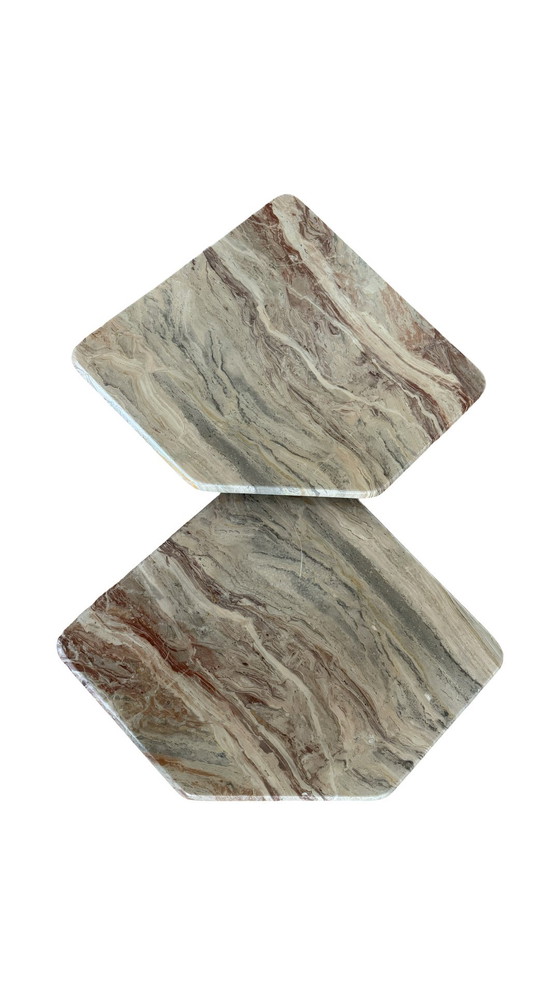 Image 1 of Vintage marmeren nesting tables, Italië 1970