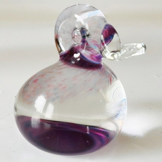 Vintage Mid-Century Pfeiffer Glass Duck Pastel Multicolour Bird Glass 1970s – Decorative Objects (photo 3 of 7)
