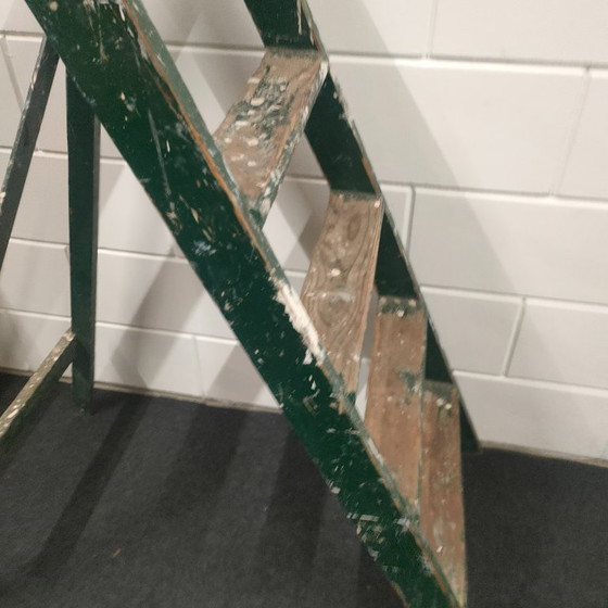 Image 1 of Decoratieve vintage schildersladder 