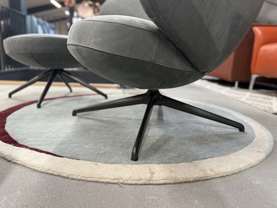 Image 1 of Poltrona Pode BiBo con Poef Neron Sesame Leather